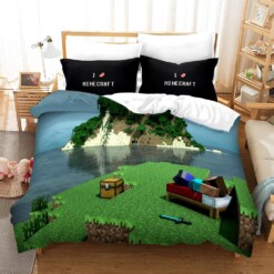 Minecraft 13 Duvet Cover Pillowcase Bedding Sets Home Bedroom Decor