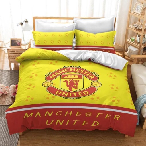 Manchester United Football Club 2 Duvet Cover Pillowcase Bedding Sets