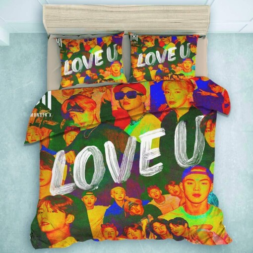 Monsta X Kpop 1 Duvet Cover Pillowcase Bedding Sets Home