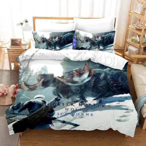Monster Hunter 5 Duvet Cover Quilt Cover Pillowcase Bedding Sets