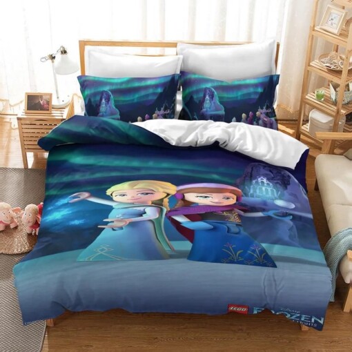 Lego Frozen Elsa Anna 10 Duvet Cover Quilt Cover Pillowcase