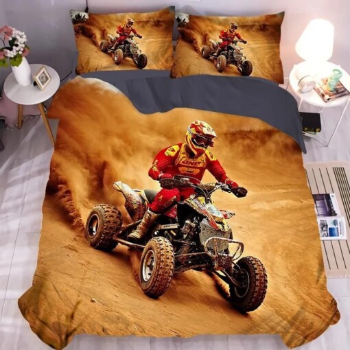 Motocross Mountain Bike 2 Duvet Cover Quilt Cover Pillowcase Bedding