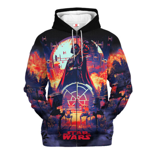 Star Wars Darth Vader Red Purple Gift For Fans Hoodie Shirt