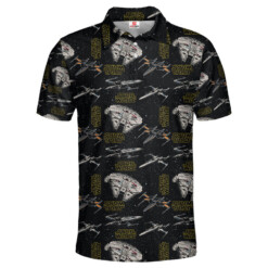 Star Wars Pattern Black Gift For Fans Polo Shirt