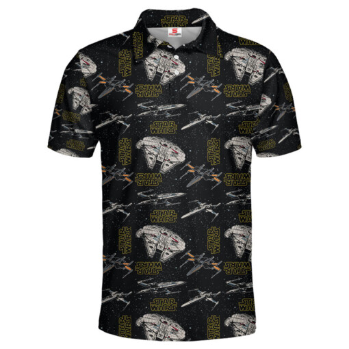 Star Wars Pattern Black Gift For Fans Polo Shirt