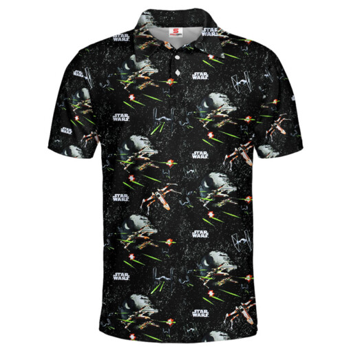 Star Wars Galaxy Pattern Black Gift For Fans Polo Shirt