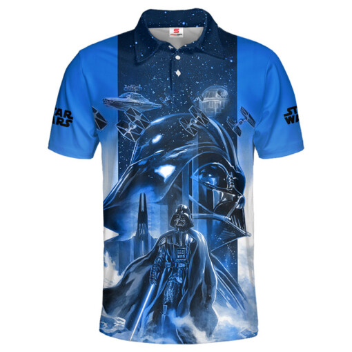 Star Wars Darth Vader Blue Galaxy Gift For Fans Polo Shirt