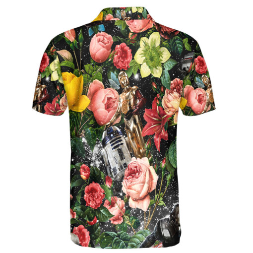 Star Wars Pattern Flower Gift For Fans Polo Shirt