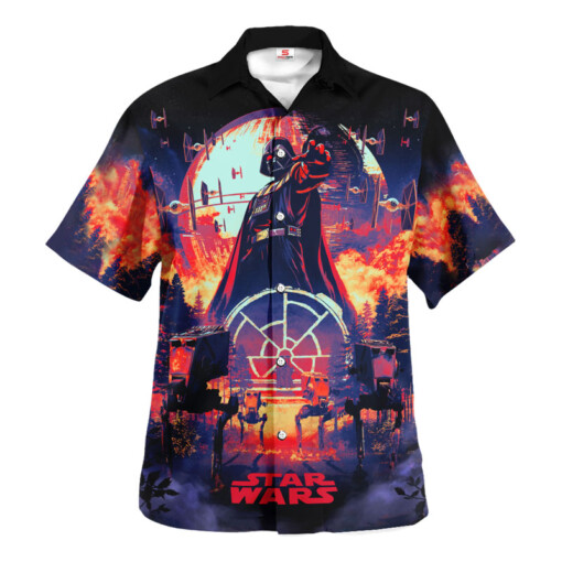 Star Wars Darth Vader Red Purple Gift For Fans Hawaiian Shirt