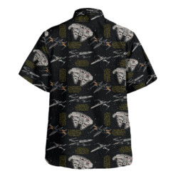 Star Wars Pattern Black Gift For Fans Hawaiian Shirt - Dream Art Europa