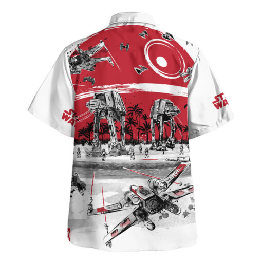 Star Wars Black White Red Gift For Fans Hawaiian Shirt