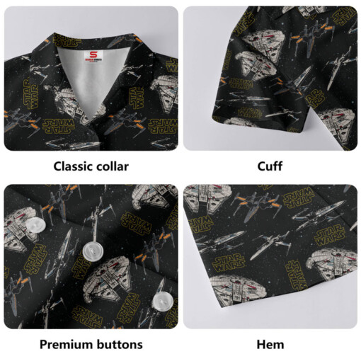 Star Wars Pattern Black Gift For Fans Hawaiian Shirt