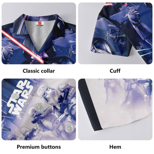 Star Wars The Empire Strikes Back White Purple Gift For Fans Hawaiian Shirt