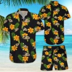 Anaheim ducks floral slim fit body hawaiian - HAWD48594615