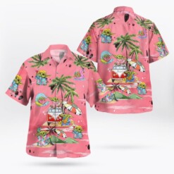 Baby Yoda Summer Time Hawaiian Shirt Pink - Dream Art Europa