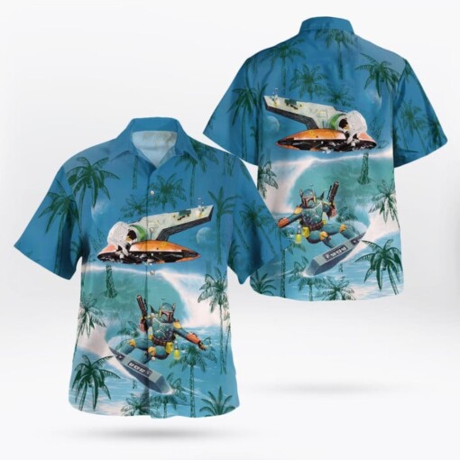 Boba Fett The Mandalorian Surfing Hawaiian Shirt