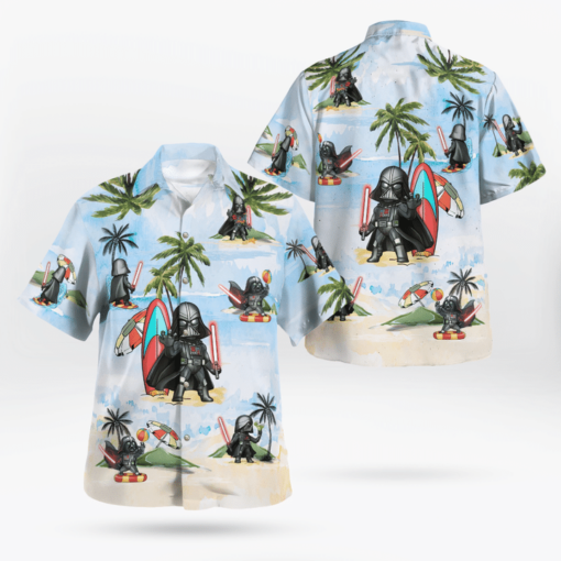 Darth Vader Summer Time Hawaiian Shirt Light Blue