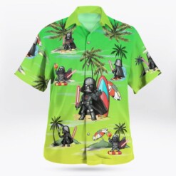 Darth Vader Summer Time Hawaiian Shirt Sunset Green