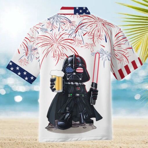 Star Wars Independence Day Darth Vader With Beer Hawaiian Shirt