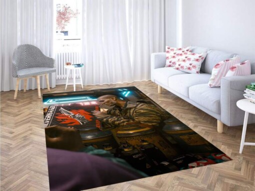 2077 Futuristic Cyberpunk Carpet Rug