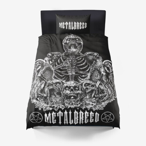 Metalbreed Skull Sword Pentagram Heavy metal Music Death Metal 3 Piece Duvet Set Over sized Print Version