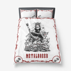 Skull Pentagram Guitar Thrash Metal Death Metal Heavy Metal Music 3 Piece Duvet Set