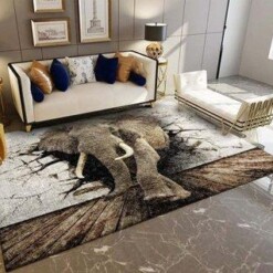 3d Elephant Area Limited Edition Rug