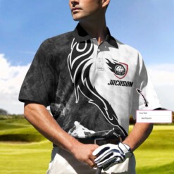 A Golf Player Illustration Custom Polo Shirt Personalized Polo Shirt For Golf Best Golf Shirt For Men - Dream Art Europa