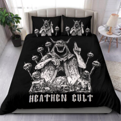 Satanic Skull Demon God Impaled Skulls 3 Piece Duvet Set