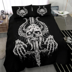 Demon Skull Sword 3 Piece Duvet Set