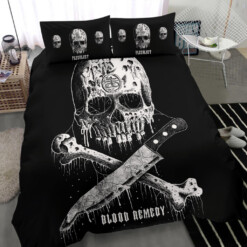 Skull Satanic Butcher Knife 3 Piece Duvet Set