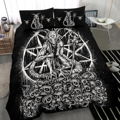 Skull Satanic Goat 2nd Version 3 Piece Duvet Set