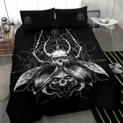 Skull Satanic Fly 3 Piece Duvet Set