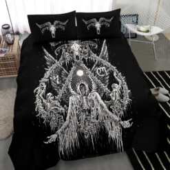 Skull Skeleton Wing Satanic Goat 3 Piece Duvet Set