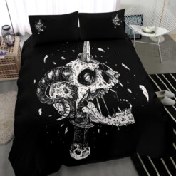 Exploding Skull Demon Dagger 3 Piece Duvet Set