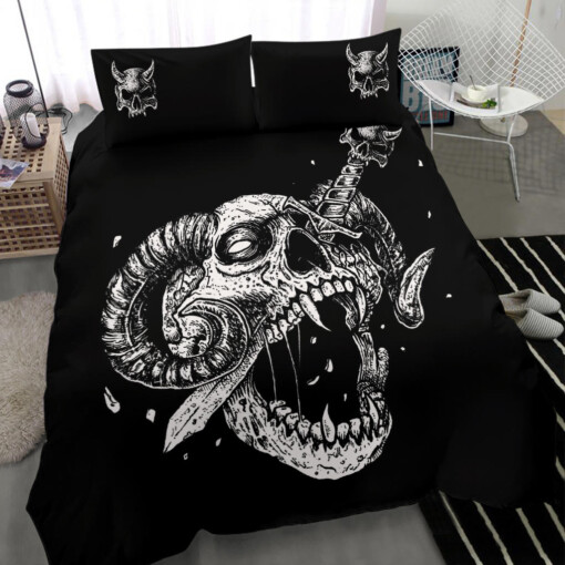 Skull Demon Dagger 3 Piece Duvet Set 2nd Version