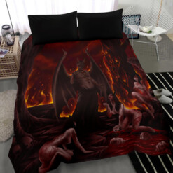 Domination In In Hell Caressed By The Whip 3 Piece Duvet Set
