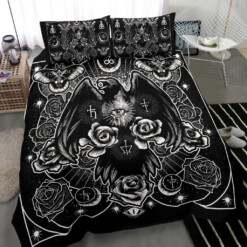 Occult Leviathan Moth Crow Eye Secret Power 3 piece Duvet Set