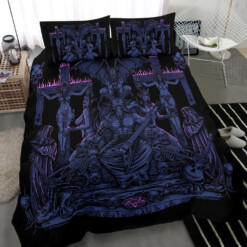 We Are Proud To Unleash The Only Real Ultimate Metalhead 3 Piece Duvet Set In The World Sexy Blue Pink