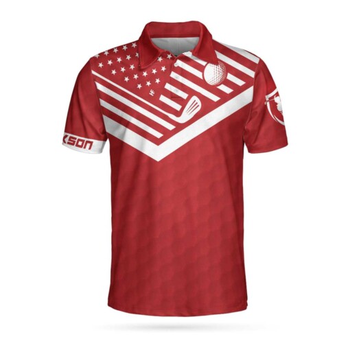 Black Pimps Sunday Red American Flag Golf Custom Polo Shirt Personalized Shirt For Golfers