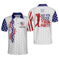 Custom Design Patriotic Golf Polo for Men American Flag Golf Polo GOLF-291