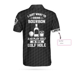 Drink Bourbon And Play Golf In 19th Golf Hole Custom Polo Shirt Personalized Golf Shirt For Men - Dream Art Europa