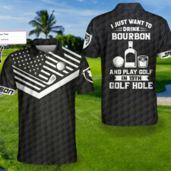 Drink Bourbon And Play Golf In 19th Golf Hole Custom Polo Shirt Personalized Golf Shirt For Men - Dream Art Europa