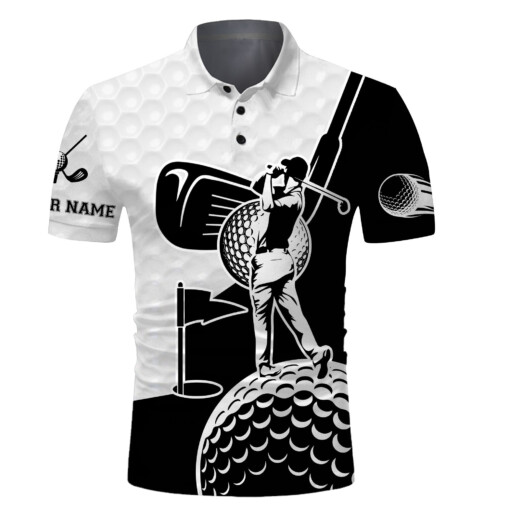 Golf Club Custom Name All Over Print Golf Polo Long Sleeve Polo Golf Apparel Golf Gifts For Men