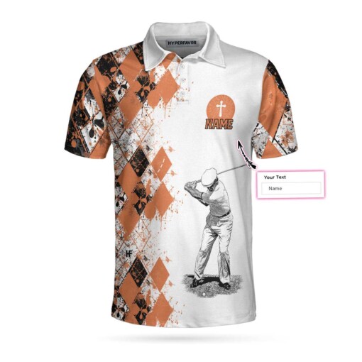 Golf I Am A Simple Man Custom Polo Shirt Argyle Pattern Golf Shirt For Male Personalized Golf Gift