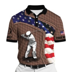 Golf Polo Shirt Premium American Cool Old Man Golf Polo Shirts Multicolor Personalized Golf Shirt Patriotic Golf Shirt For Men