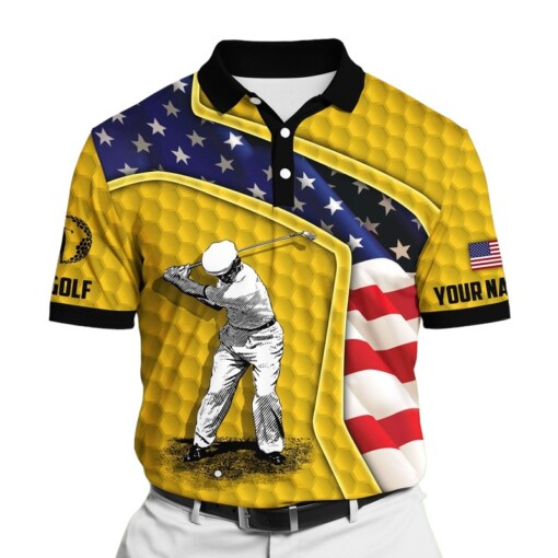Golf Polo Shirt Premium American Cool Old Man Golf Polo Shirts Multicolor Personalized Golf Shirt Patriotic Golf Shirt For Men