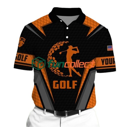 Golf Polo Shirt Premium Art Golf 3D Polo For Lovers Multicolor Personalized Golf Shirt Patriotic Golf Shirt For Men