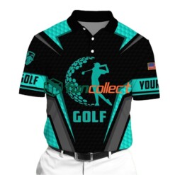 Golf Polo Shirt Premium Art Golf 3D Polo For Lovers Multicolor Personalized Golf Shirt Patriotic Golf Shirt For Men