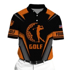 Golf Polo Shirt Premium Art Golf 3D Polo For Lovers Multicolor Personalized Golf Shirt Patriotic Golf Shirt For Men